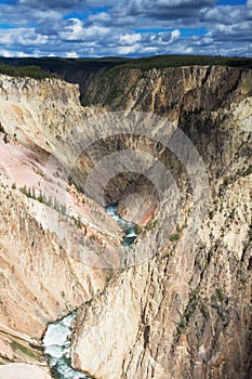 Yellowstone Canyon as seen from the Grand View lookout