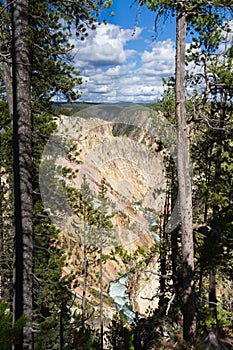 Yellowstone Canyon as seen from the Grand View lookout