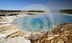 Yellowstone Grand Prismatic Springs Steaming