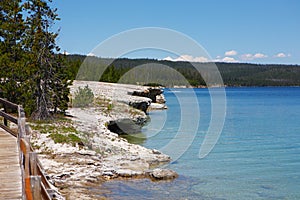 Yellowstone lake in Yellowstone National Park