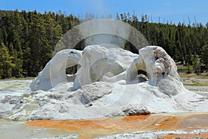 Yellowstone National Park, Grotto Geyser at Upper Geyser Basin, Wyoming, USA