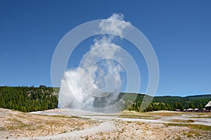 Yellowstone National Park Old Faithful Geyser Eruption