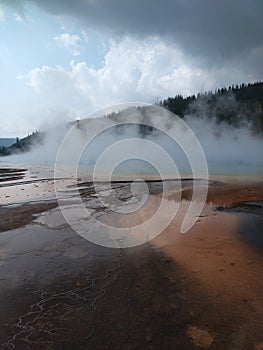 Yellowstone National Park sulfur gysers