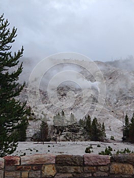 Yellowstone National Park Sulfur Gysers Beautiful