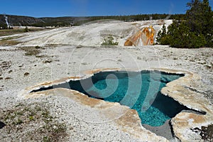 Yellowstone National Park, Upper Geyser Basin, Blue Star Spring near Old Faithful, Wyoming, USA