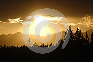 Yellowstone sunset