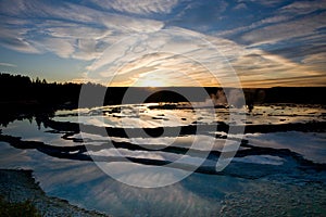 Yellowstone Sunset Reflections