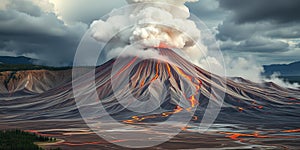 Yellowstone Supervolcano Eruption Simulation A Visualization of Potential Impacts and Geological Hazards photo