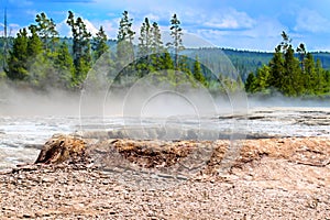 Yellowstone Teakettle Spring Landscape
