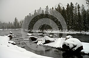 Yellowstone Winter Snow Madison River