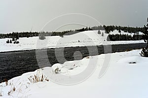 Yellowstone Winter Snow Madison River