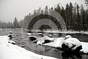 Yellowstone Winter Snow Madison River