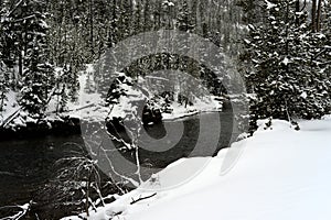 Yellowstone Winter Snow Madison River