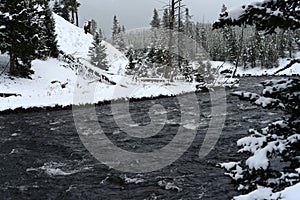 Yellowstone Winter Snow Madison River