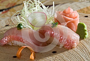 Yellowtail nigiri photo