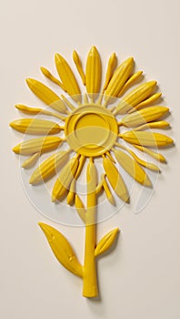 Yellowtinted cutout with melted cheese texture