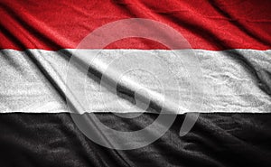 Yemen flag.flag on background photo