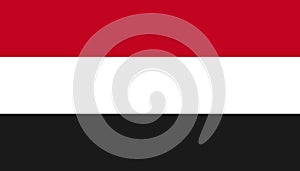 Yemen flag icon in flat style. National sign vector illustration. Politic business concept