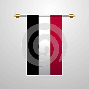 Yemen hanging Flag