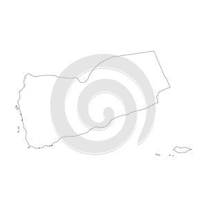 Yemen vector country map outline