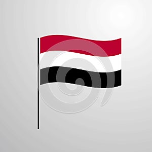 Yemen waving Flag