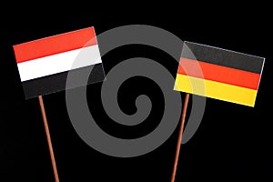 Yemeni flag with German flag on black