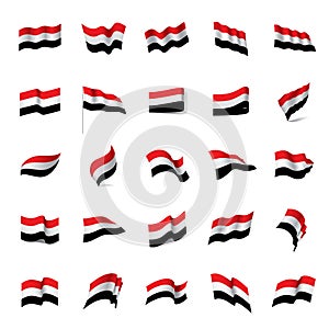 Yemeni flag, vector illustration