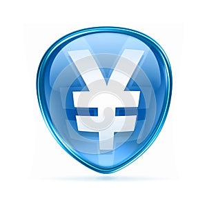 Yen icon blue.