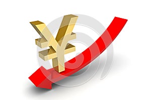 Yen Sign Down Arrow