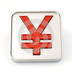 Yen sign icon isolated on white background photo