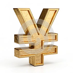 Yen sign icon isolated on white background photo