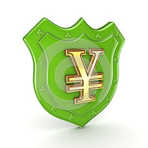 Yen symbol on a backplate.
