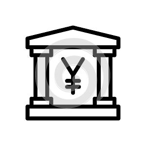 Yen vector thin line  icon