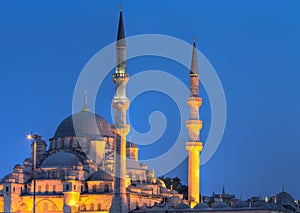 Yeni Valide Camii during the blue hour