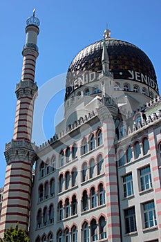 Yenidze, a former tobacco and cigarette factory in Dresden, Germnay. It was built in 1908 and designed in style of a mosque photo