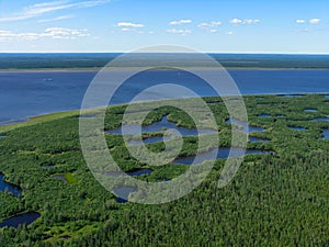 Yenisei river-aerial view