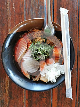 yentafo noodle soup, common Chinese food in Asia