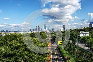 Yeouido view with han river park photo