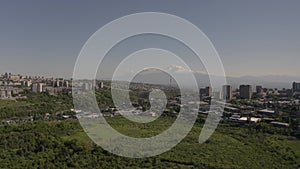 Yerevan city with Ararat mountain view.