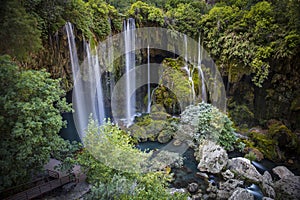 Yerkopru Waterfall in Mut, Mersin, Turkey. photo