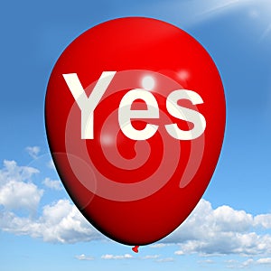 Yes Balloon Means Affirmative Approval and Certainty