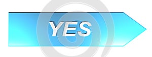 YES on blue arrow - 3D rendering