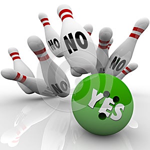 Yes Bowling Ball No Pins Overcoming Objection Answer photo