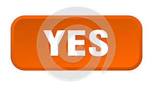 yes button. yes square 3d push button.