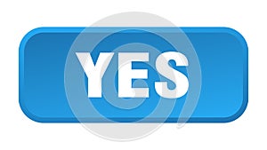 yes button. yes square 3d push button.