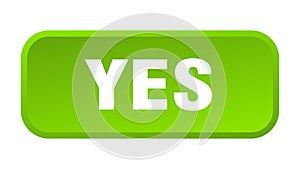 yes button. yes square 3d push button.