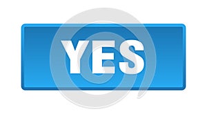 yes button. yes square isolated push button.