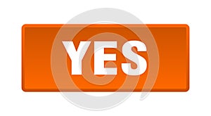 yes button. yes square isolated push button.