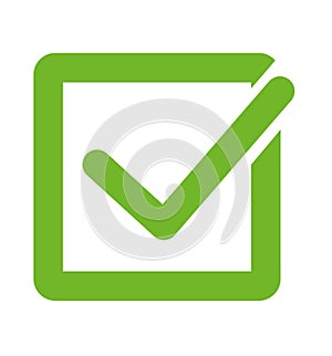 Yes check marks vector illustration green check mark on white background