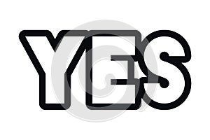 Yes comic words isolated icon